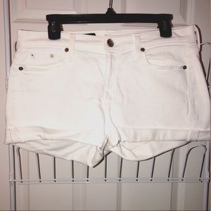 J Crew white denim shorts